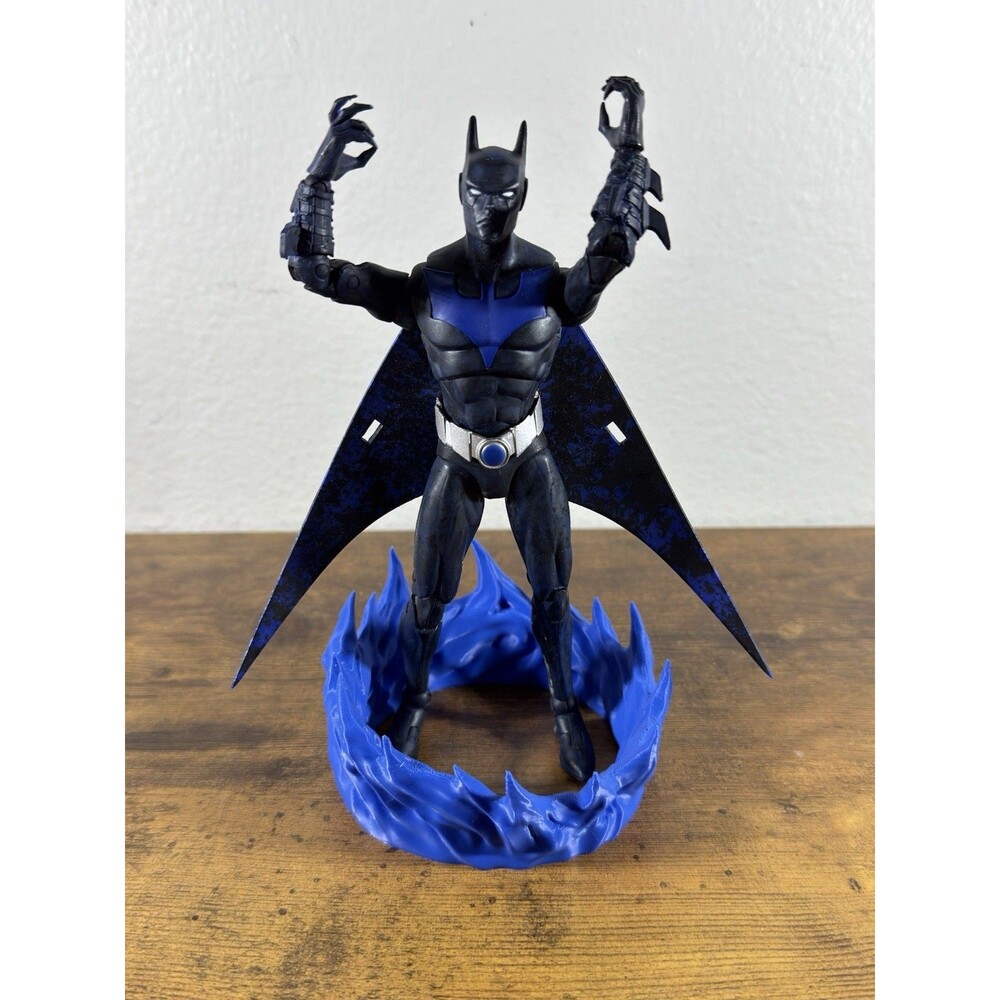 3D Printed Small Fire Flame Ring Action Figure Display Stand Effect Diorama